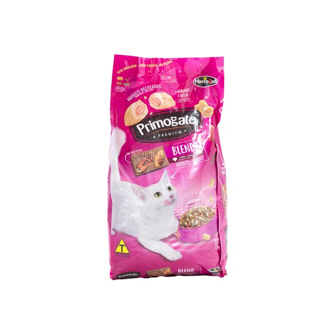 Alimento para gato adulto sabor carne pollo y pescado Primogato 3 kilos