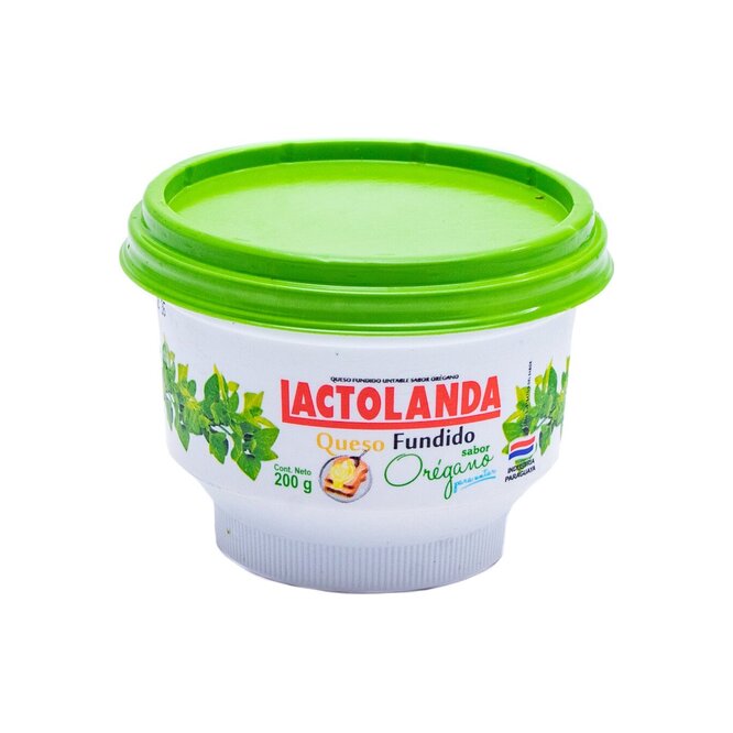 Queso fundido con orégano pote Lactolanda 200 gramos