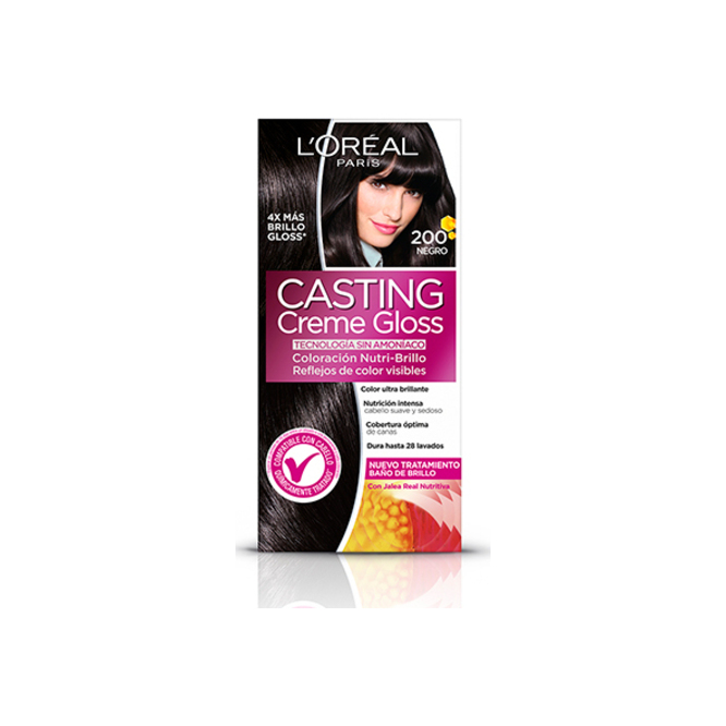 Tinte para cabello Casting Creme Gloss Nro. 200 L’Oreal 152,5 ml