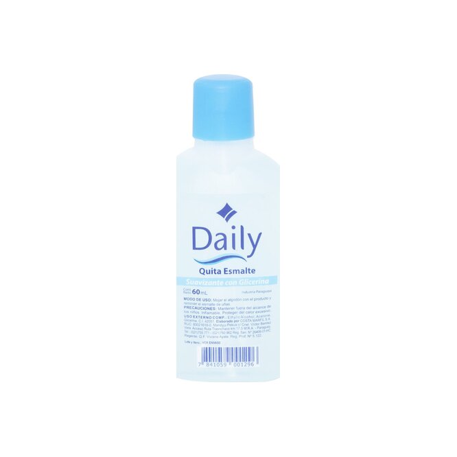 Quita esmalte sin acetona celeste botella Daily 60 ml