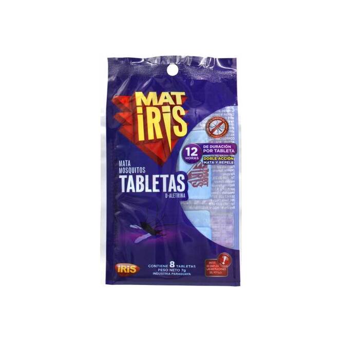 Tabletas Mata Mosquitos en Paquete Matiris 8 unidades
