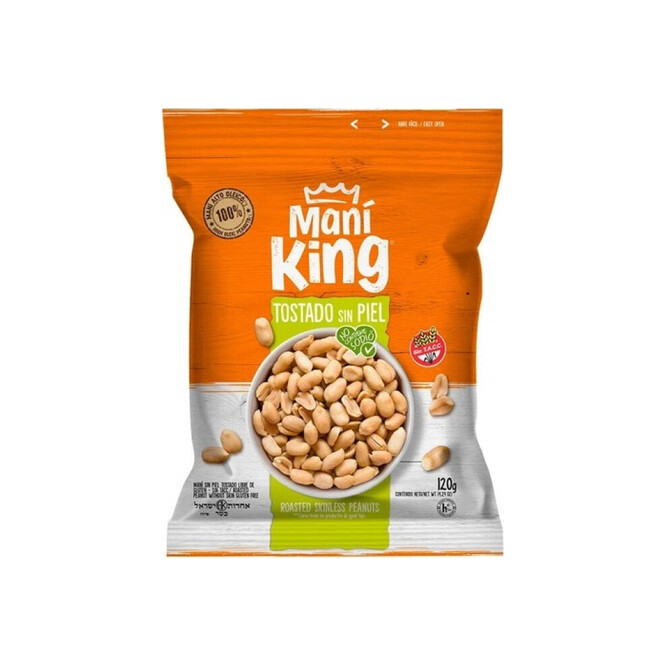 Maní tostado sin piel Maní King 120 gramos
