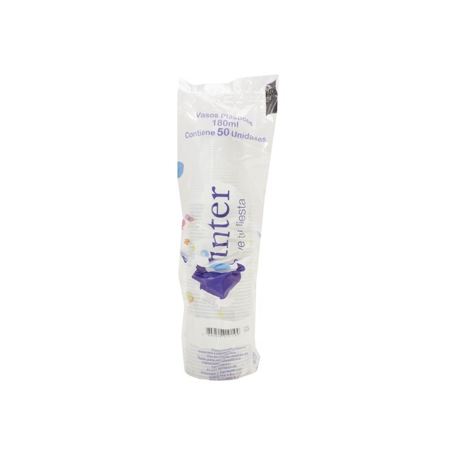 Vaso desechable 180 ml Corinter 50 unidades