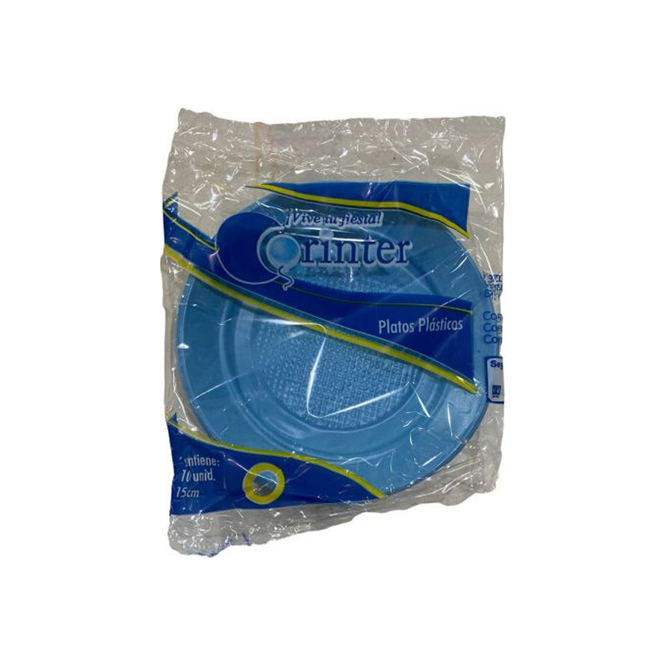 Plato azul 15 cm Corinter 10 unidades