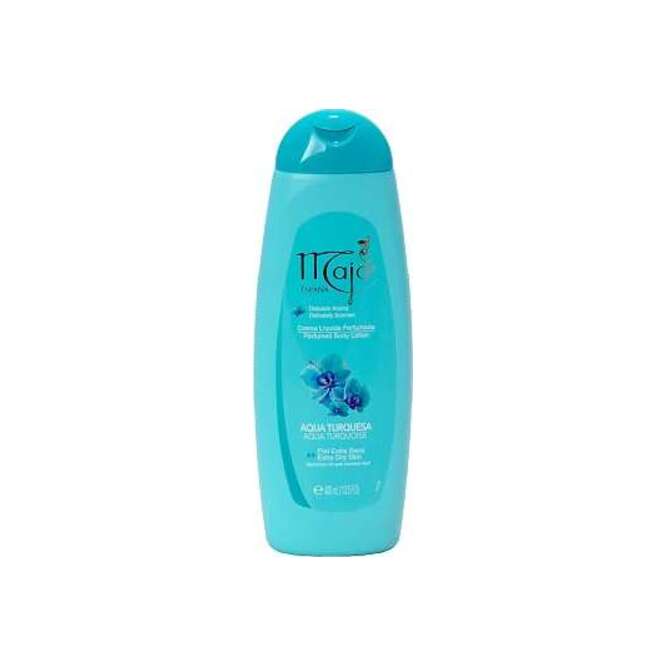 Crema líquida Perfumada aqua turquesa frasco Maja 400 ml