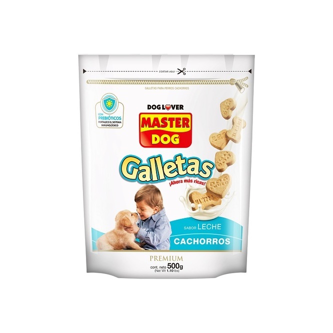 Galleta para Perro Cachorro de Leche en Bolsa Master Dog 500 gramos