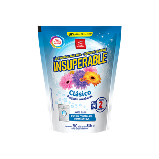 DETERGENTE LIQ INSUPERABLE PERFUME 200ML