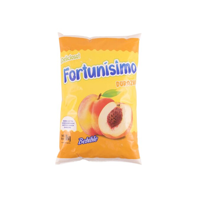 Bebida láctea semidescremada sabor durazno Fortunísimo 1 litro