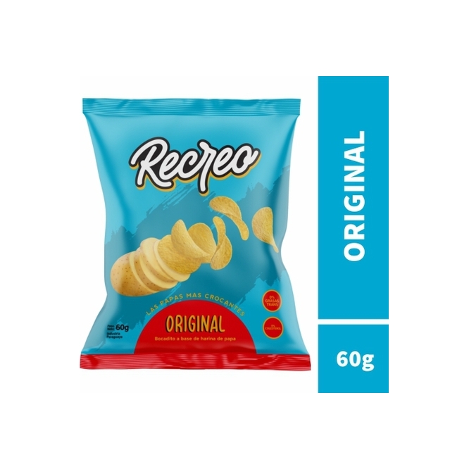 Papa frita sabor original paquete Recreo 60 gramos