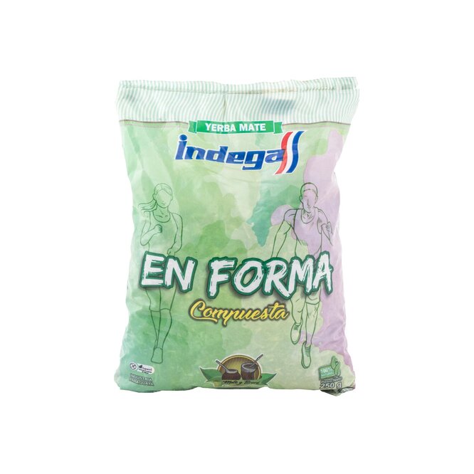 Yerba mate en forma en paquete Indega 250 Gramos