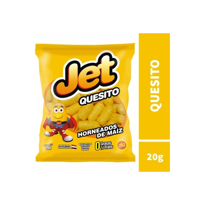 Bocadito maíz sabor queso paquete Jet 20 gramos