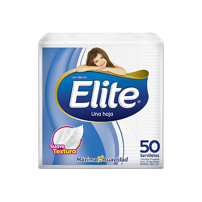 Servilletas de textura suave 30x30cm Elite 50 unidades