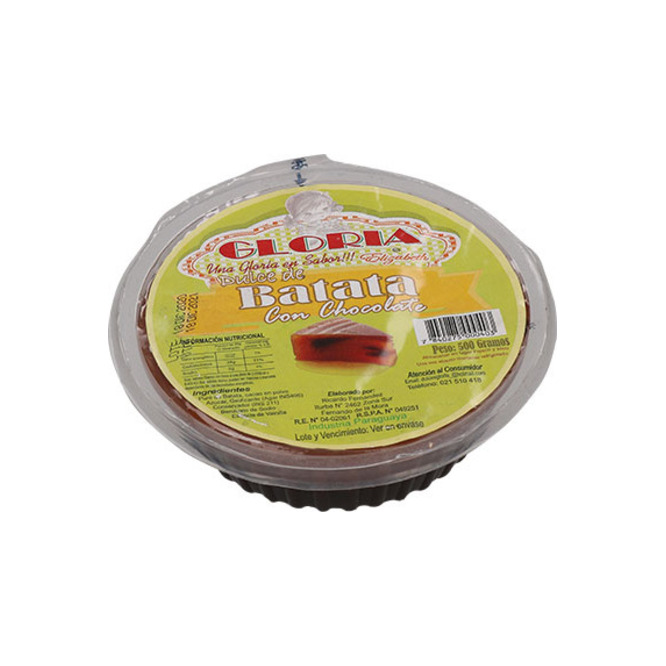 DULCE D/BATATA GLORIA C/CHOCOLA 500GR