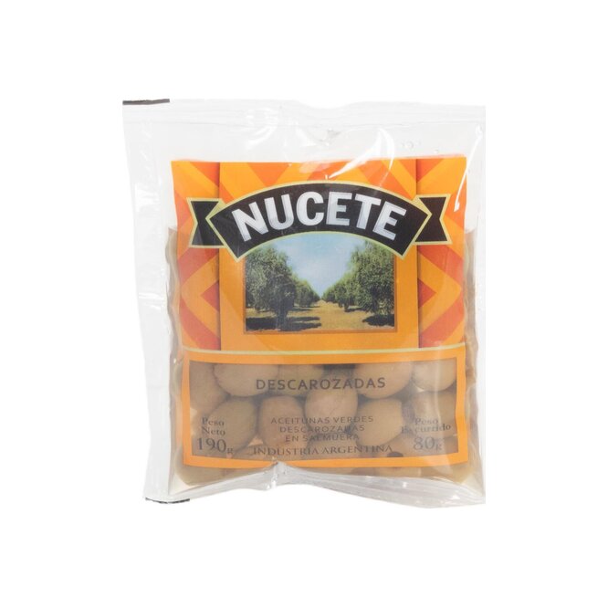 Aceitunas verde en doy pack Nucete 80 gramos