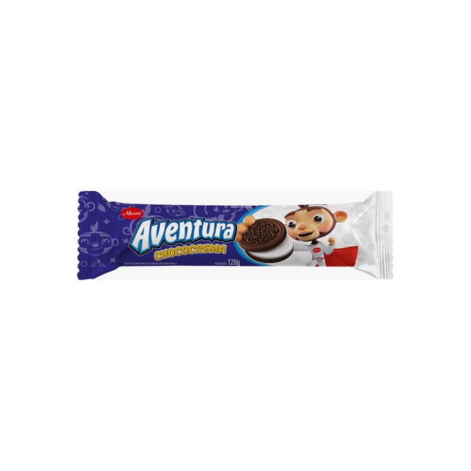 Galletitas rellenas de choco crema paquete Aventura Mazzei 120 gramos