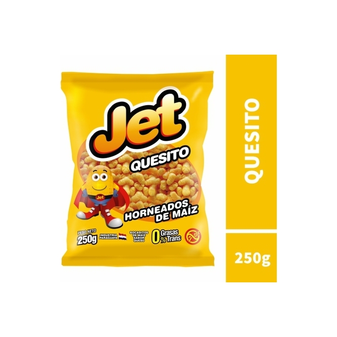 Bocadito de maíz sabor quesito paquete JET 250 gramos