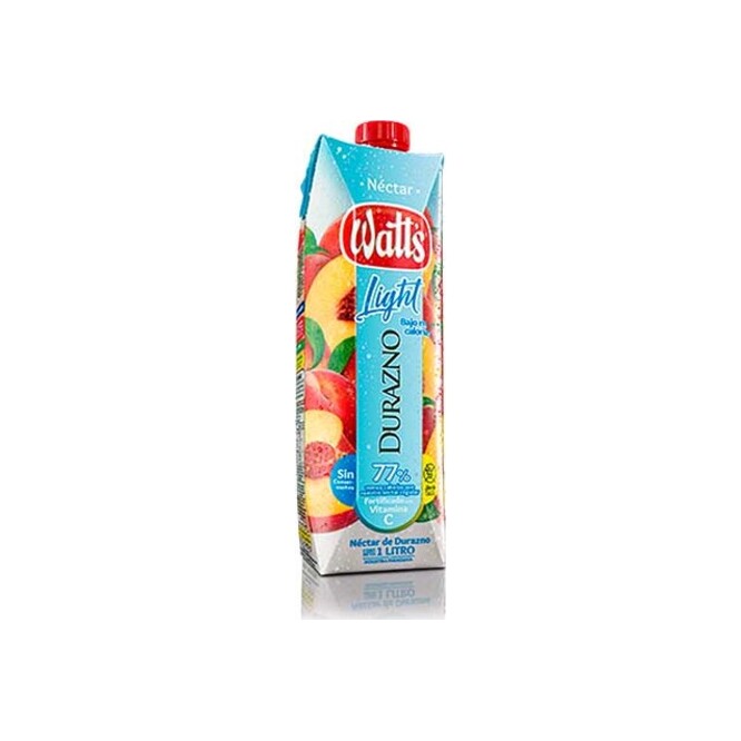 Jugo de durazno light tetra Watts 1 litro