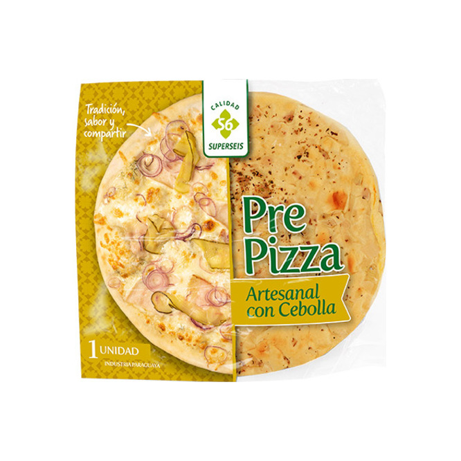 Pre pizza con cebolla en paquete Superseis 1 unidad