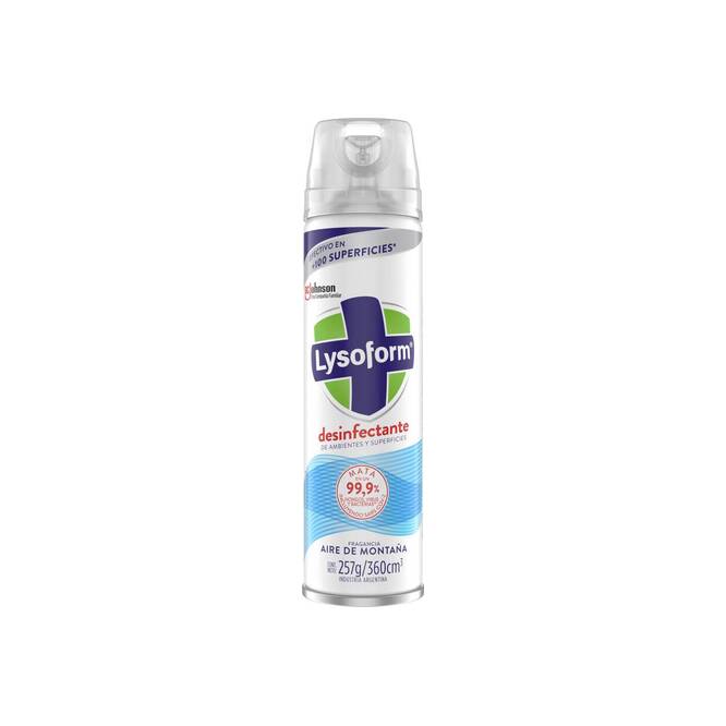 Desinfectante aroma aire montaña en aerosol Lysoform 360 ml