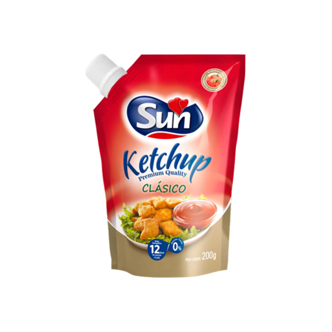 KETCHUP CLASICO 200GR SUN C/PICO DOYPACK