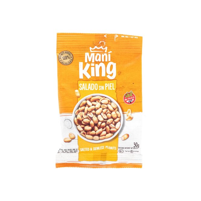 MANI SALADO SIN PIEL MANI KING 30GR