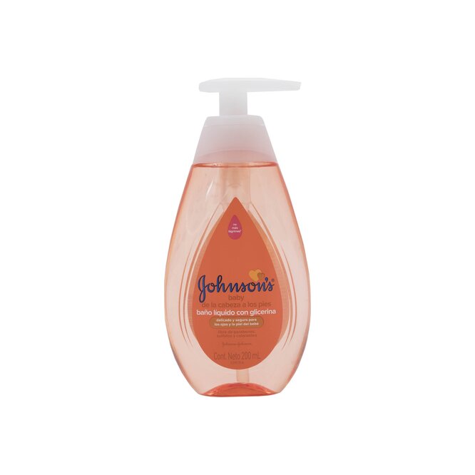 Jabón liquido para bebe baño con glicerina Johnson's 200 ml