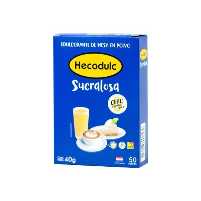 Edulcorante en polvo en sobre Hecodulc 50 unidades