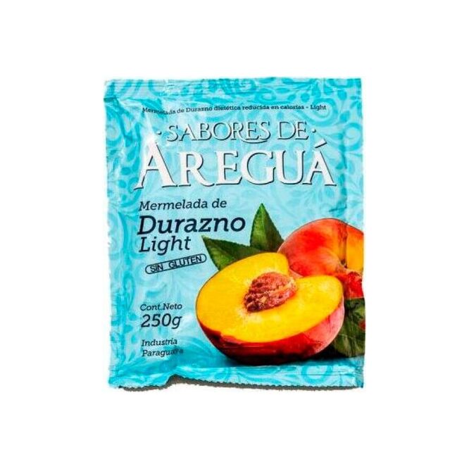 Mermelada de durazno light sachet Areguá 250 gramos
