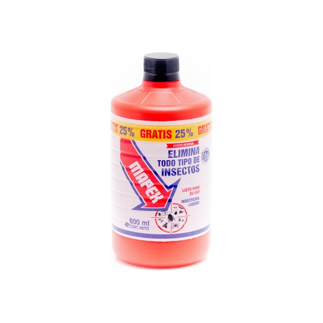 Insecticida líquido en botella descartable Mapex 800 ml