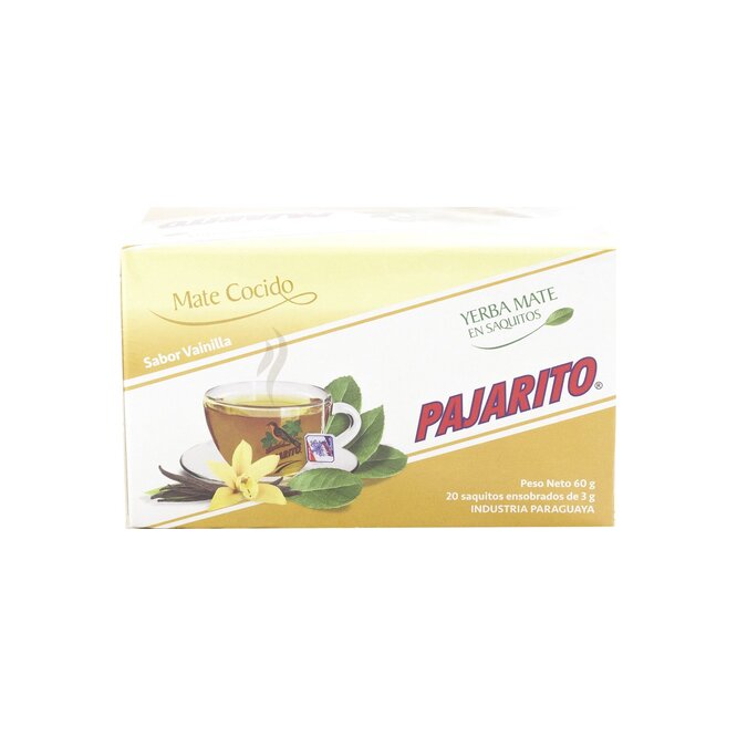 Mate cocido vainilla paquete Pajarito 20 sacos