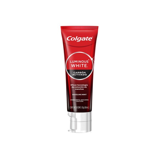 Crema dental luminosa blanca carbono activado Colgate 90 gramos