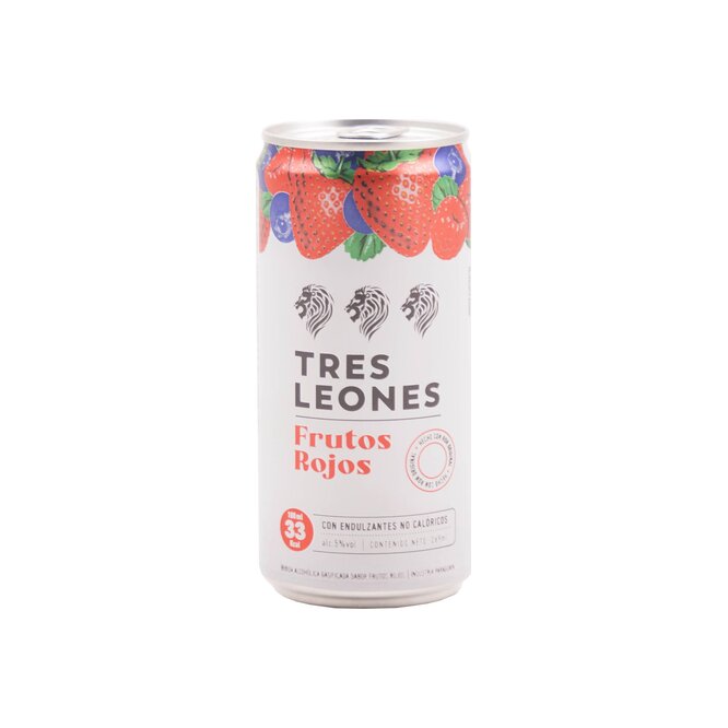 Ron frutos rojos en lata Tres leones 259 ml
