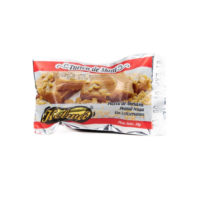 Turrón de maní bolsa Kelwa 31 gramos
