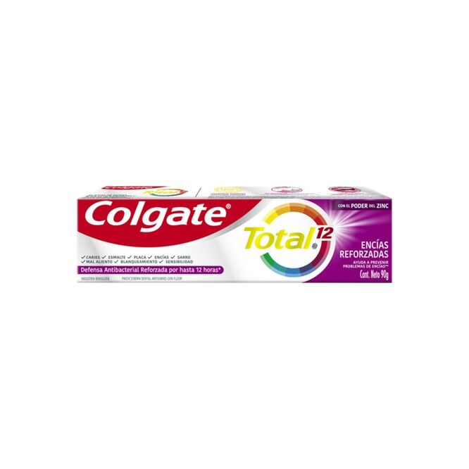 Crema dental encías reforzadas total 12 Colgate 90 gramos