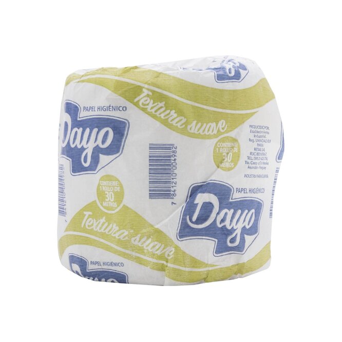 Papel higiénico hoja simple rollo Dayo 30 metros