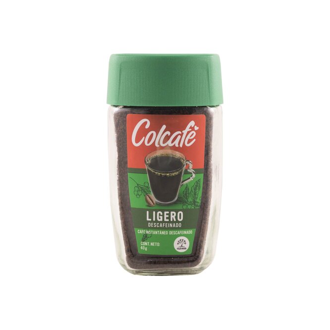 Café Instantáneo descafeinado ligero Colcafé 40 gramos