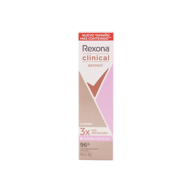 Desodorante clínical en aerosol dama Rexona 150 ml