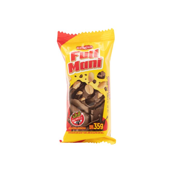 Tableta de chocolate Full Maní 35 gramos