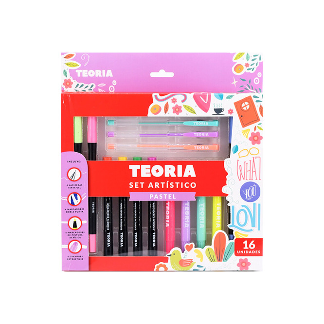 Set de pincel pastel setartpTeoría 16 unidades