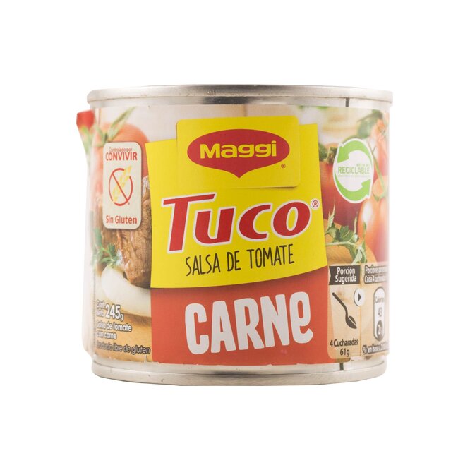 Salsa de tomate con carne en lata Maggi 245 gramos