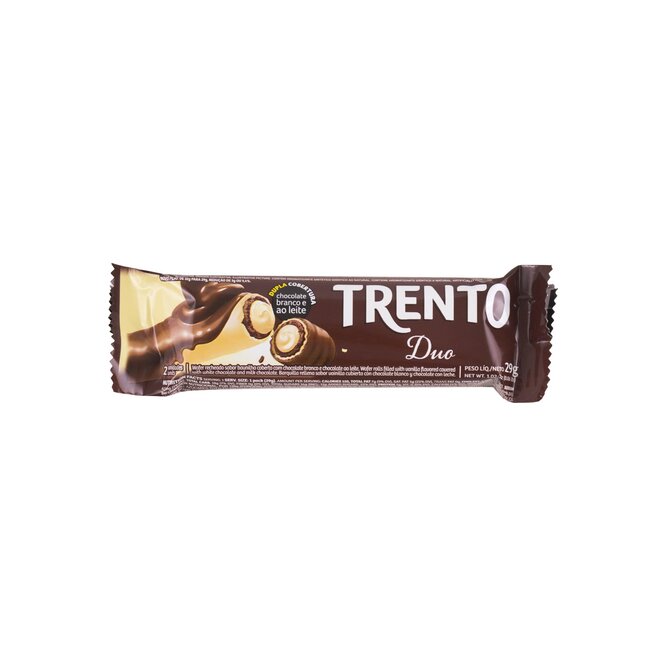Chocolate negro con Blanco en Barra Trento 29 gramos