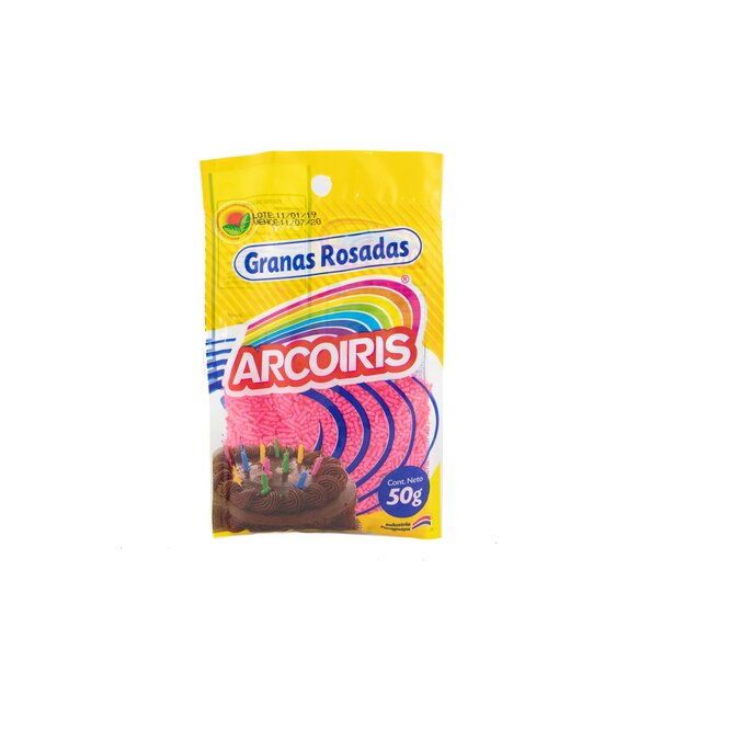 Granas rosadas paquete Arcoiris50 gramos