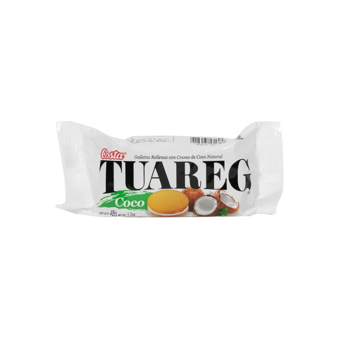 Galletitas rellenas con crema de coco Tuareg Costa 48 gramos