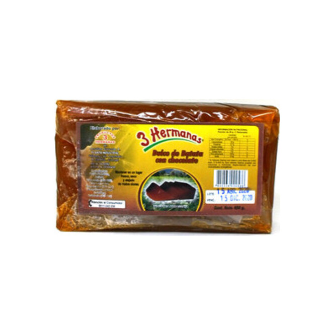 Dulce sabor batata con chocolate 3 Hermanas 200 gramos