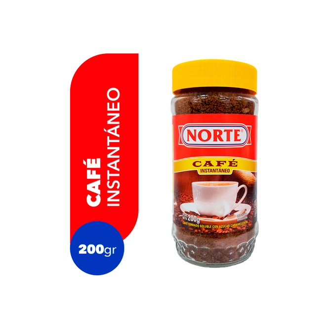 Café instantáneo frasco Norte 200 gramos