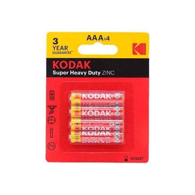 Pila SHD AAA paquete Kodak 4 unidades