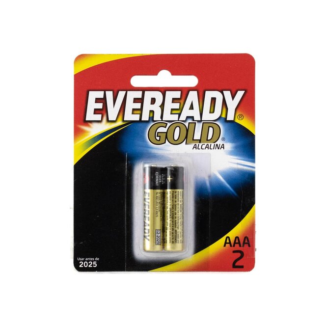 Pila Alcalina AAA Eveready 2 unidades