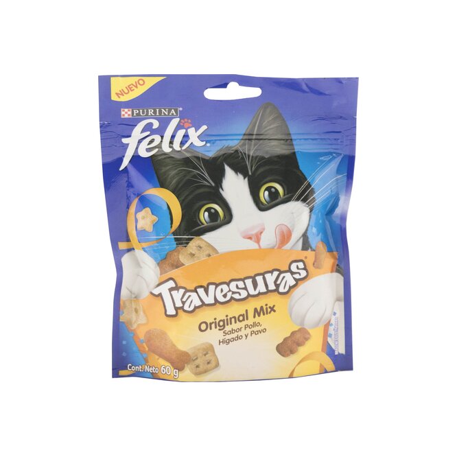Bocadito para gato sabor pollo, hígado y pavo sachet Felix 60 gramos