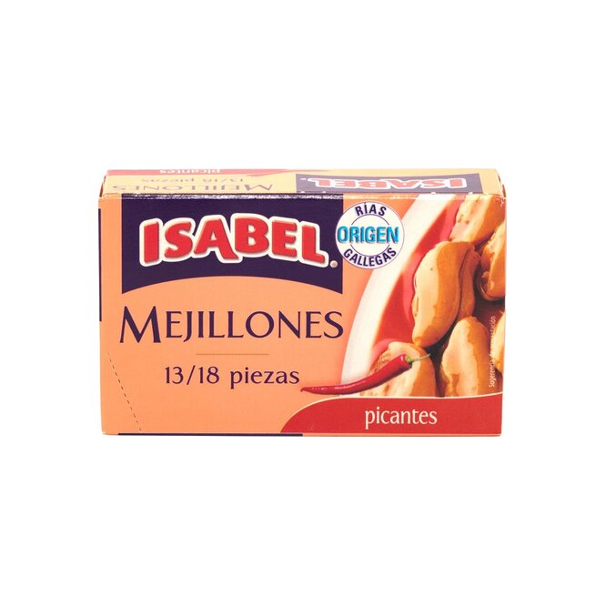 MEJILLONES PICANTES 120GR ISABEL LAT