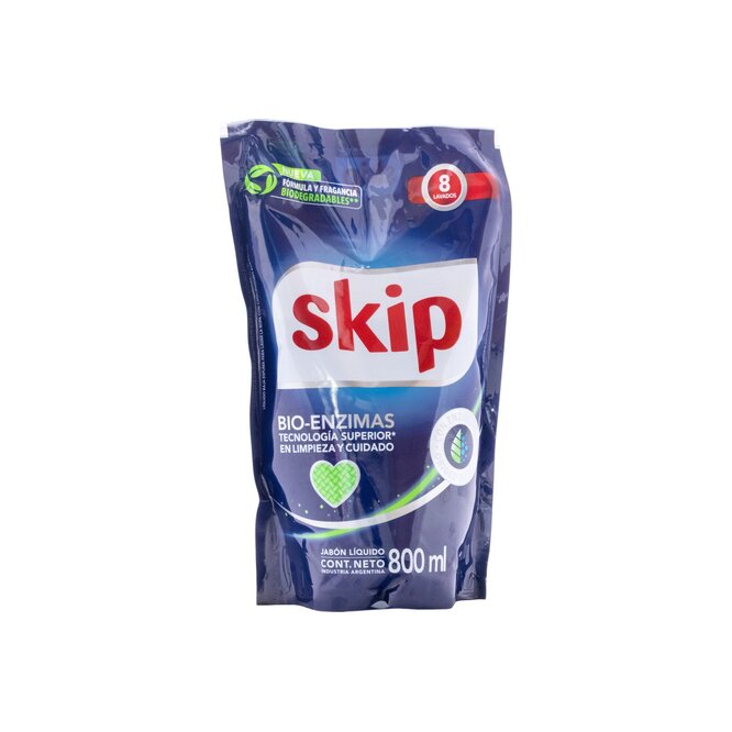 Jabón líquido para ropa bio-enzimas Skip 800 ml